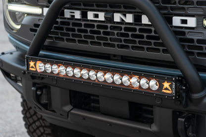 SPV Parts 2021+ Ford Bronco Modular Bumper Light / Light Bar Mounts for 30" Light Bars (Works WITH Ford Brush Bar)