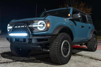 SPV Parts 2021+ Ford Bronco Modular Bumper Light / Light Bar Mounts for 30" Light Bars (Works WITH Ford Brush Bar)