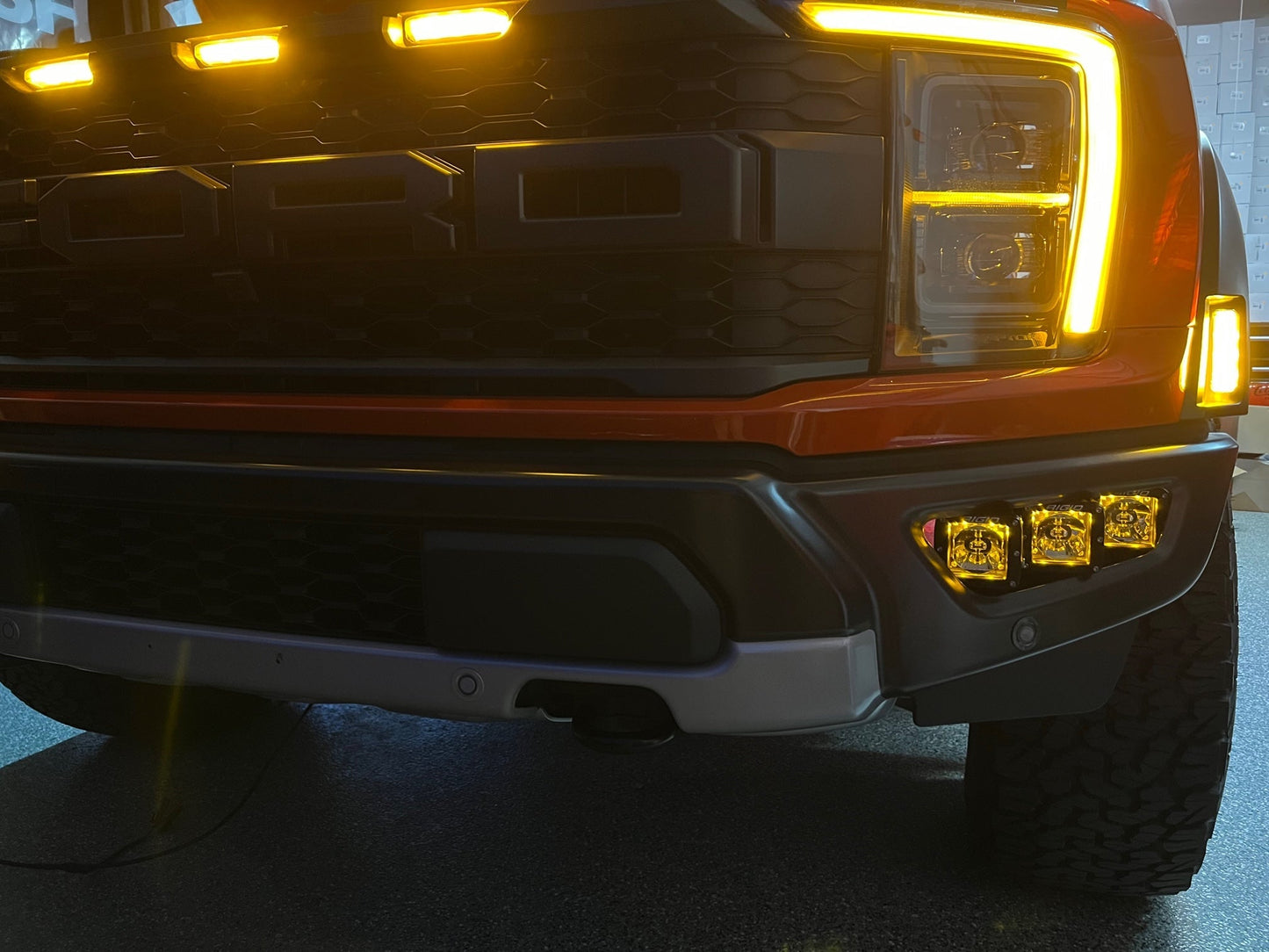SPV Parts 2021-2026 Raptor - NEW RGBW - Rigid Radiance/Scene Fog Light Kit w/amber backlight - Including Brackets/Harness