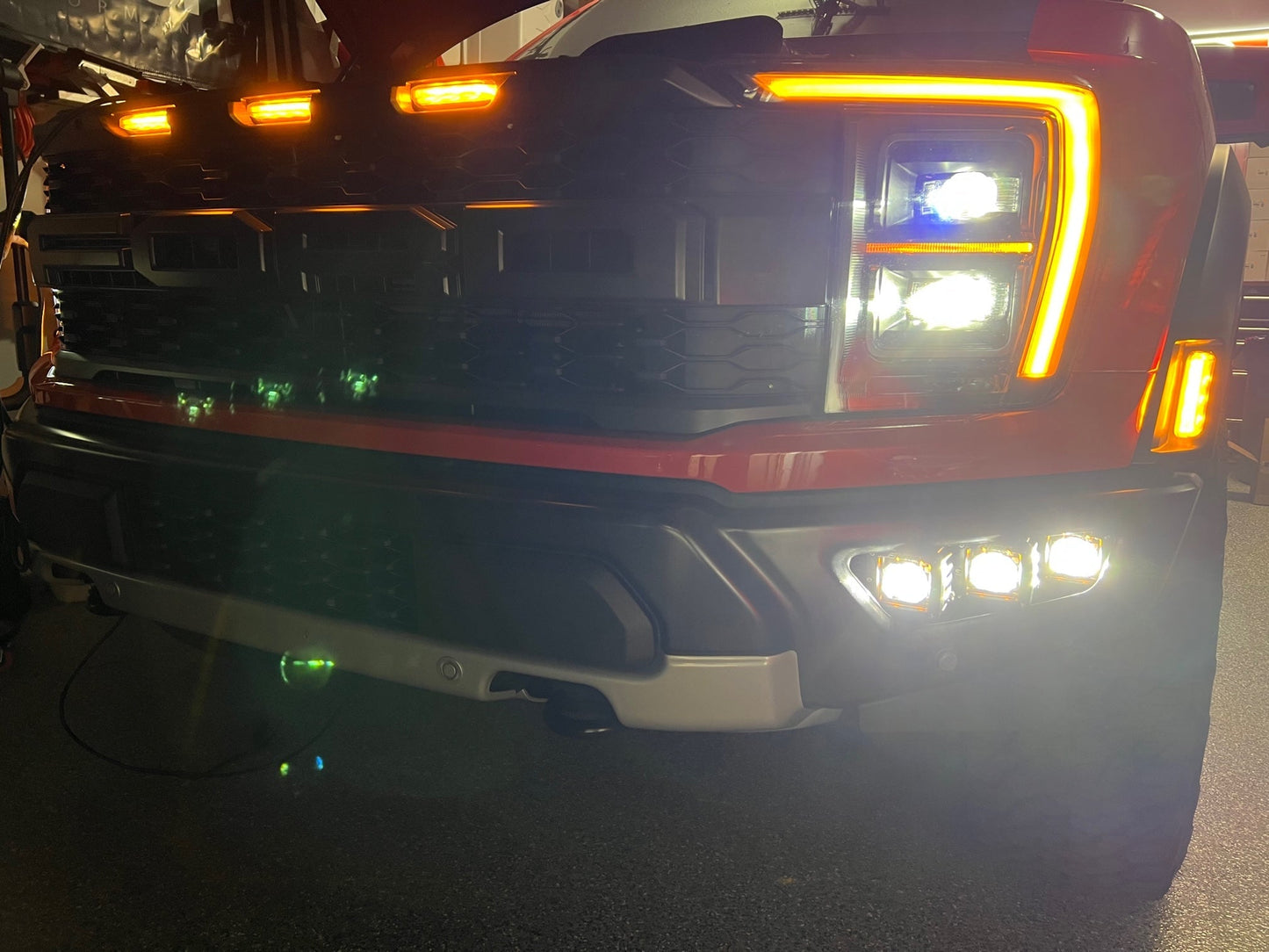 SPV Parts 2021-2026 Raptor - NEW RGBW - Rigid Radiance/Scene Fog Light Kit w/amber backlight - Including Brackets/Harness