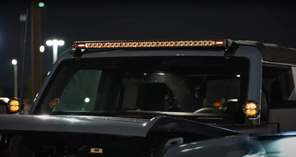 SPV Parts 2021+ Ford Bronco Roofline Mount Kit w/ 40" Rigid Radiance+ SR (With RGBW Backlight) Light Bar & Hidden Harness