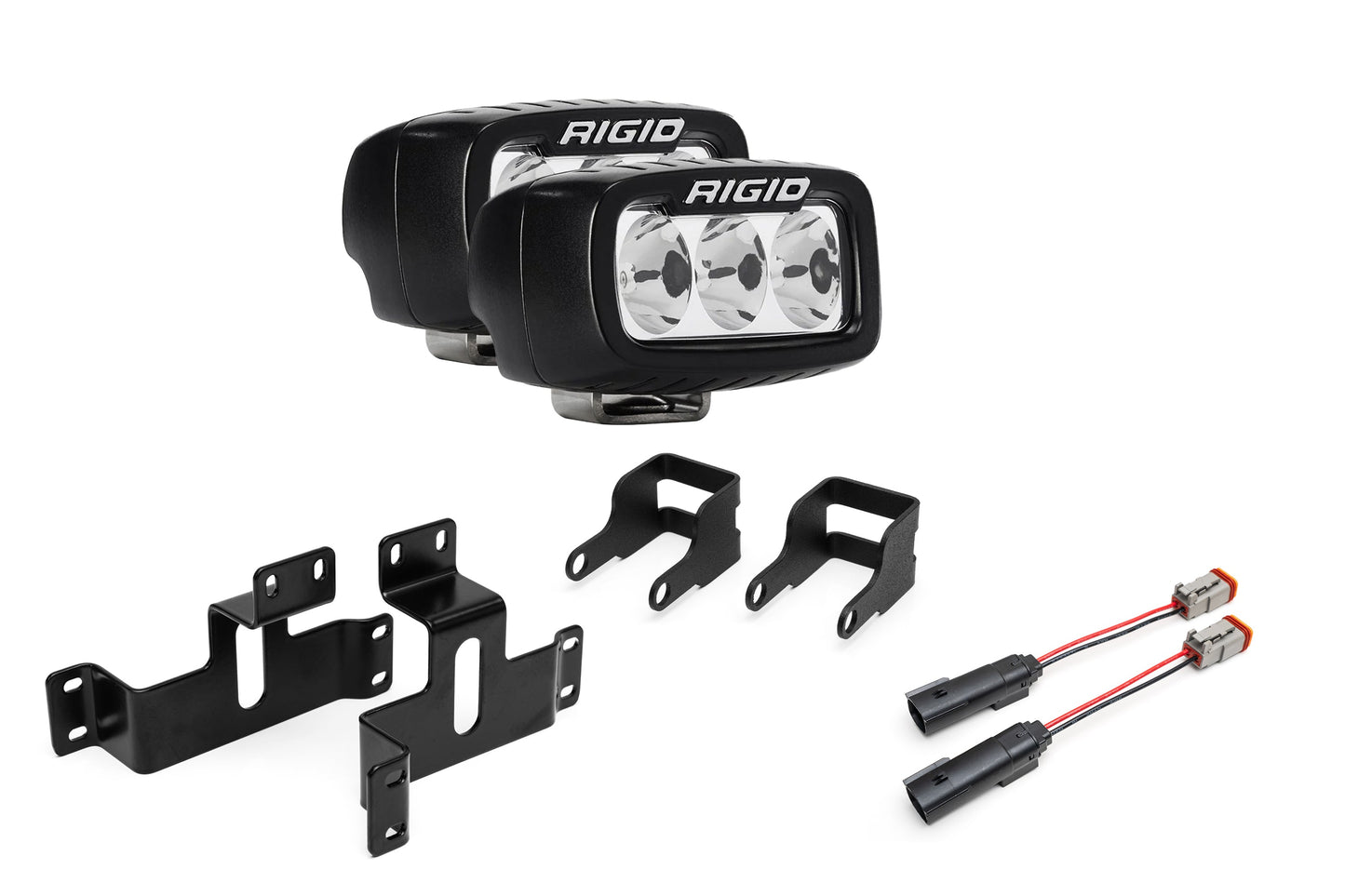 SPV Parts 2021-2026 Ford F-150 Raptor & Bronco Raptor OEM Fog Light Upgrade Kit with Brackets & Rigid SR-M Direct Replacement Lights