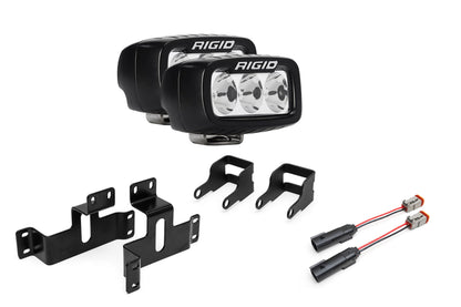 SPV Parts 2021-2026 Ford F-150 Raptor & Bronco Raptor OEM Fog Light Upgrade Kit with Brackets & Rigid SR-M Direct Replacement Lights