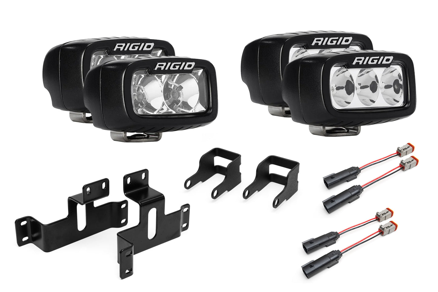 SPV Parts 2021-2026 Ford F-150 Raptor & Bronco Raptor OEM Fog Light Upgrade Kit with Brackets & Rigid SR-M Direct Replacement Lights