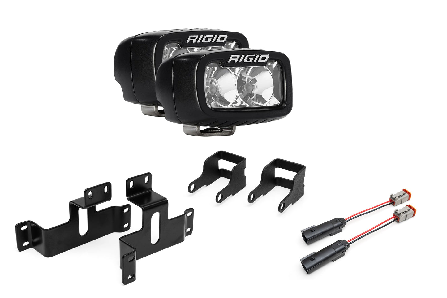 SPV Parts 2021-2026 Ford F-150 Raptor & Bronco Raptor OEM Fog Light Upgrade Kit with Brackets & Rigid SR-M Direct Replacement Lights