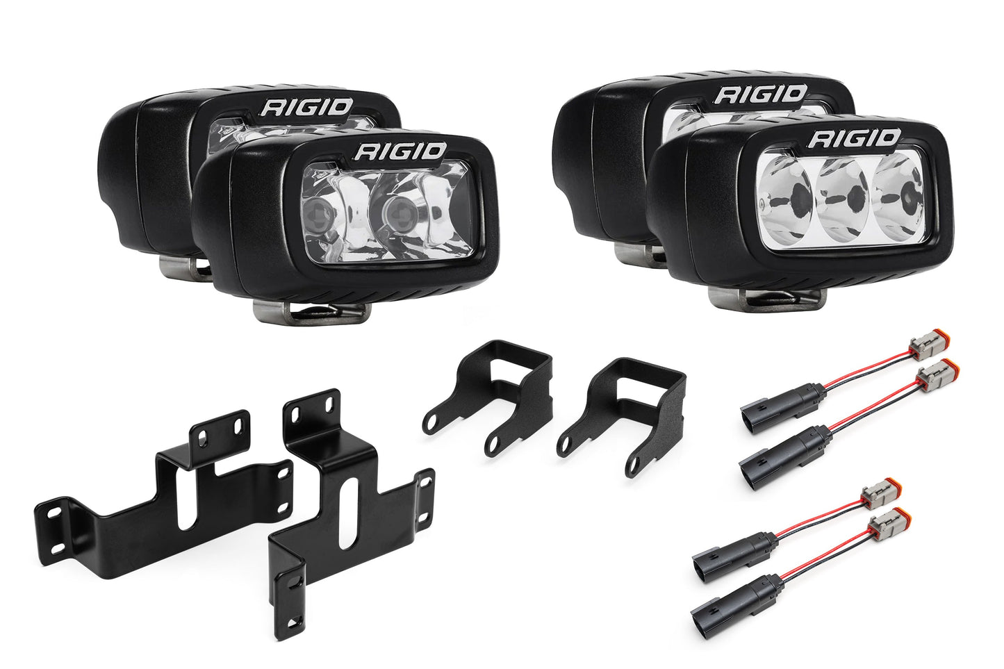 SPV Parts 2021-2026 Ford F-150 Raptor & Bronco Raptor OEM Fog Light Upgrade Kit with Brackets & Rigid SR-M Direct Replacement Lights