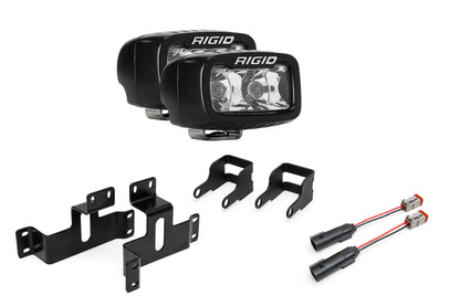 SPV Parts 2021-2026 Ford F-150 Raptor & Bronco Raptor OEM Fog Light Upgrade Kit with Brackets & Rigid SR-M Direct Replacement Lights