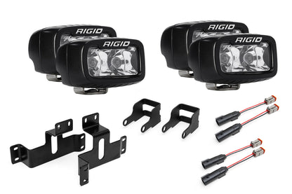 SPV Parts 2021-2026 Ford F-150 Raptor & Bronco Raptor OEM Fog Light Upgrade Kit with Brackets & Rigid SR-M Direct Replacement Lights