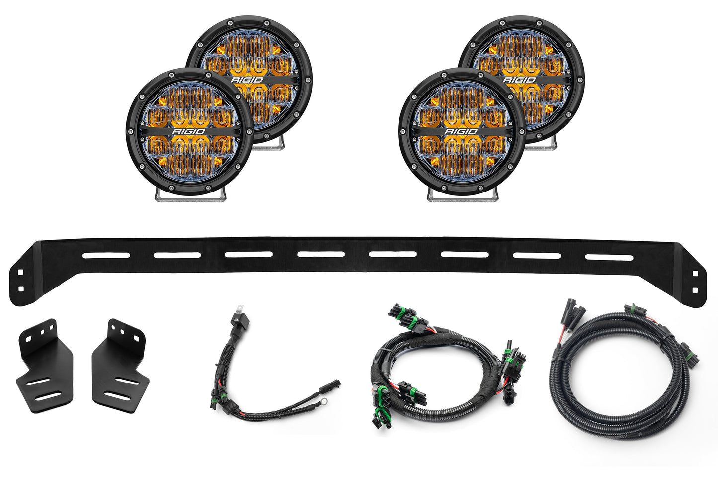 SPV Parts 2021+ Gen 3 Ford Raptor Bumper Bracket Kit with Cross Mount & Harness Bundle Kits