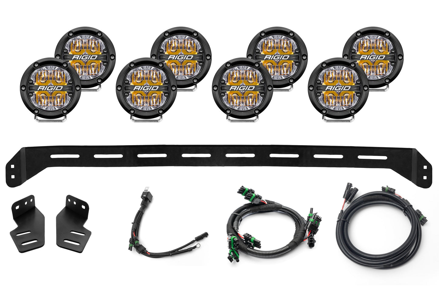 SPV Parts 2021+ Gen 3 Ford Raptor Bumper Bracket Kit with Cross Mount & Harness Bundle Kits