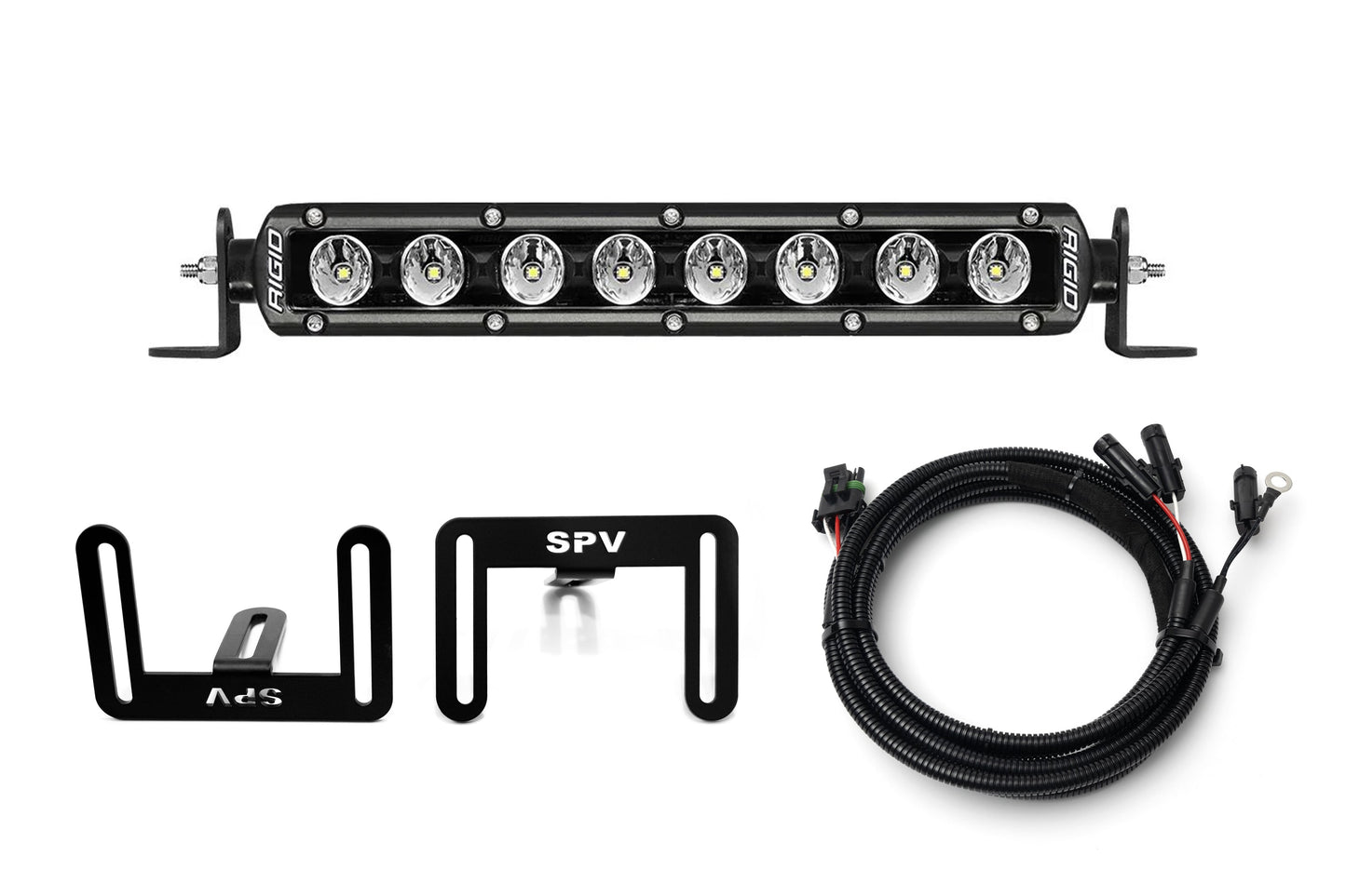 SPV Parts 2021-2026 Ford F-150 Raptor 10'' LOWER Grille w/Rigid Industries Light Bar Kit (Behind Grille)