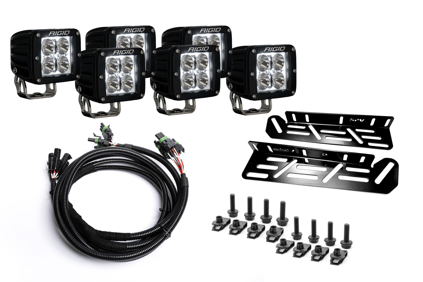 SPV Parts 2021-2026 Raptor - NEW RGBW - Rigid Radiance/Scene Fog Light Kit w/amber backlight - Including Brackets/Harness