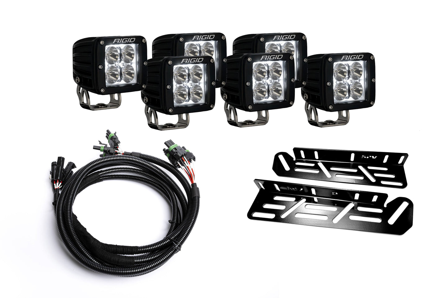 SPV Parts 2021-2026 Raptor - NEW RGBW - Rigid Radiance/Scene Fog Light Kit w/amber backlight - Including Brackets/Harness