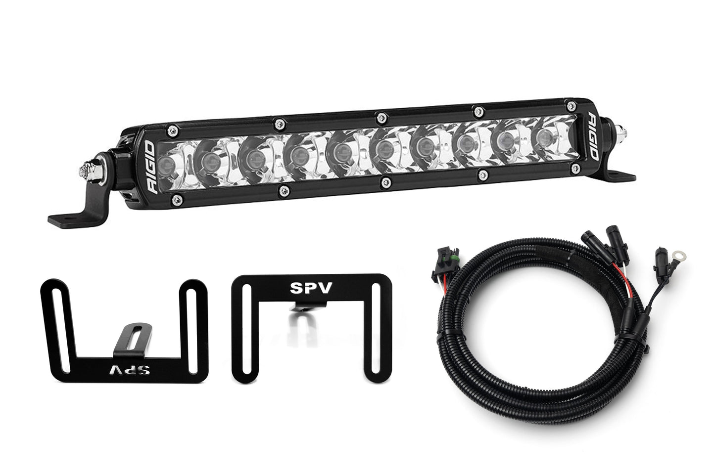SPV Parts 2021-2026 Ford F-150 Raptor 10'' LOWER Grille w/Rigid Industries Light Bar Kit (Behind Grille)