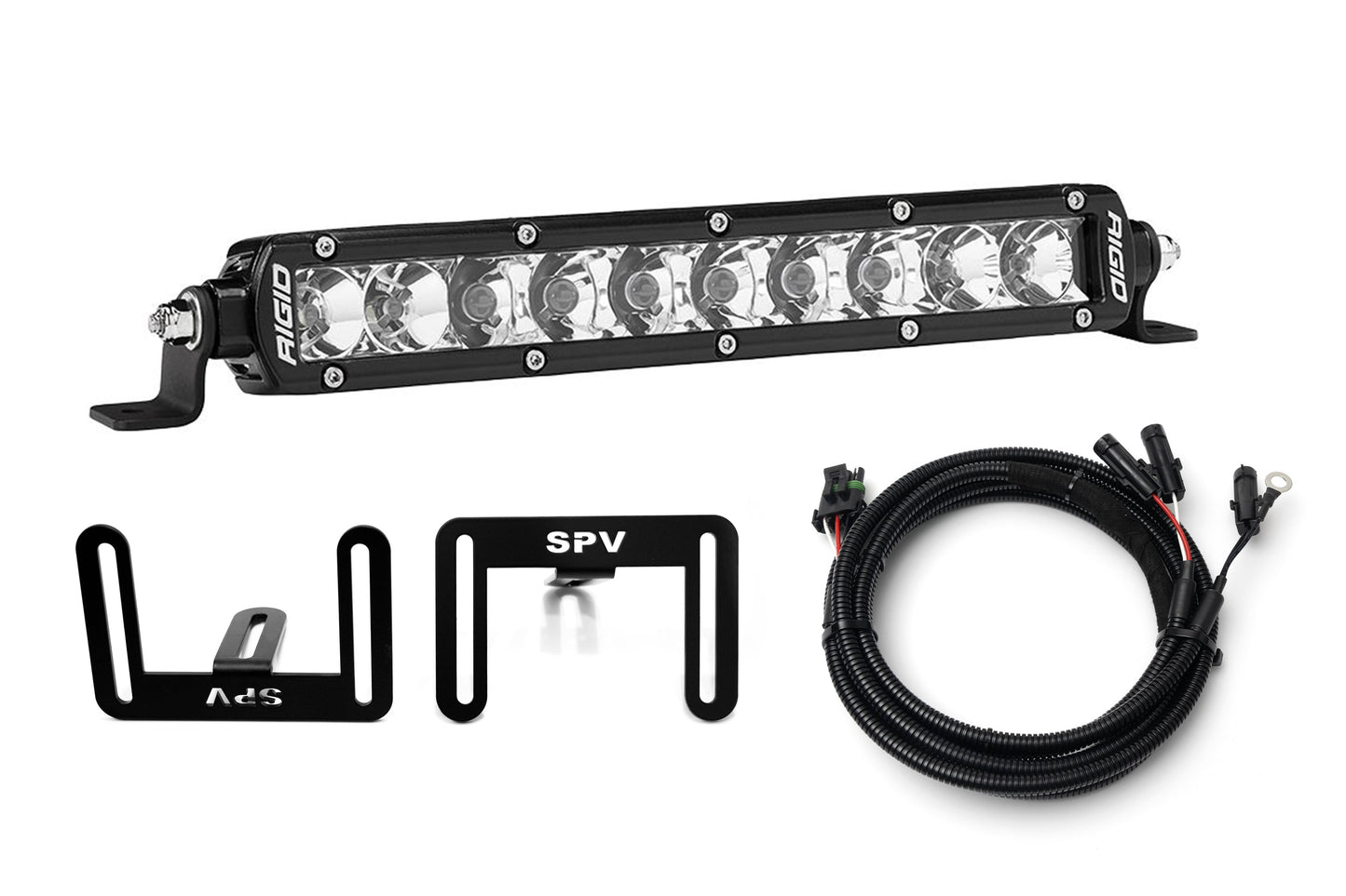 SPV Parts 2021-2026 Ford F-150 Raptor 10'' LOWER Grille w/Rigid Industries Light Bar Kit (Behind Grille)