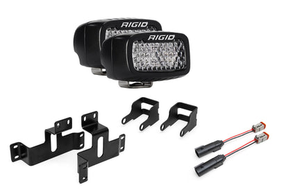 SPV Parts 2021-2026 Ford F-150 Raptor & Bronco Raptor OEM Fog Light Upgrade Kit with Brackets & Rigid SR-M Direct Replacement Lights