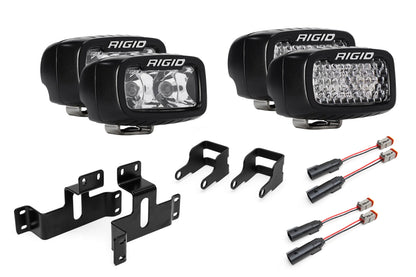 SPV Parts 2021-2026 Ford F-150 Raptor & Bronco Raptor OEM Fog Light Upgrade Kit with Brackets & Rigid SR-M Direct Replacement Lights