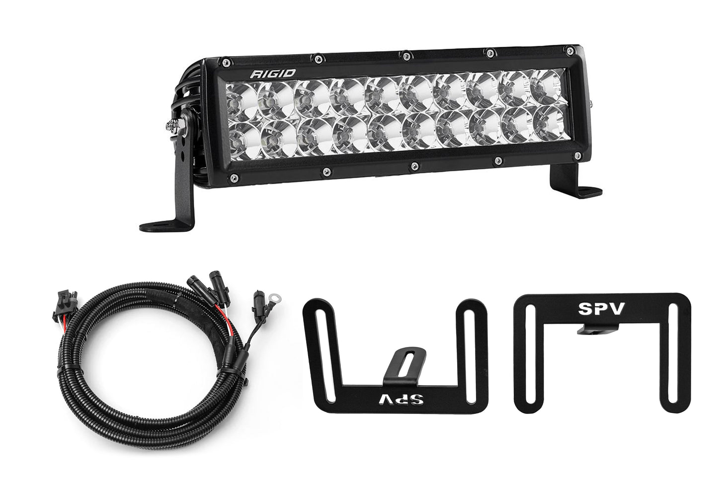 SPV Parts 2017-2020 Ford F-150 Raptor (FULL SIZE) 10'' LOWER Grille Light Bar Kit w/ Rigid Radiance LED (Behind Grille)