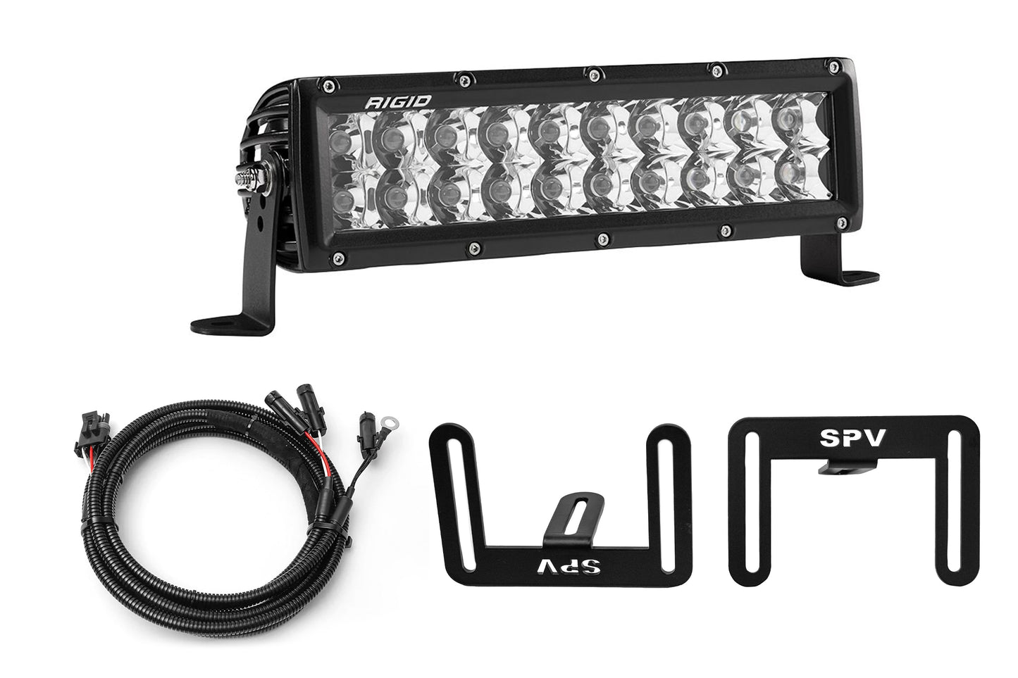 SPV Parts 2017-2020 Ford F-150 Raptor (FULL SIZE) 10'' LOWER Grille Light Bar Kit w/ Rigid Radiance LED (Behind Grille)
