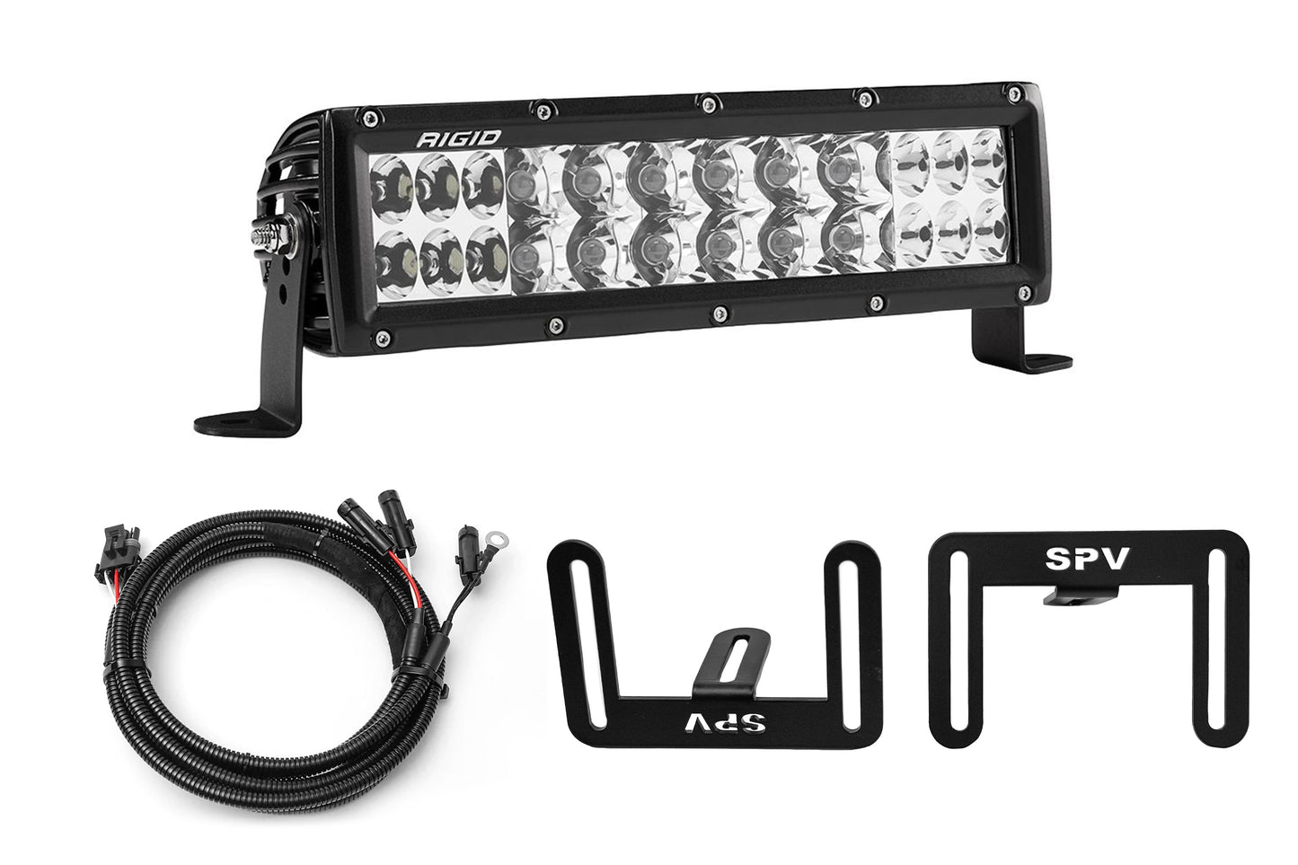 SPV Parts 2017-2020 Ford F-150 Raptor (FULL SIZE) 10'' LOWER Grille Light Bar Kit w/ Rigid Radiance LED (Behind Grille)