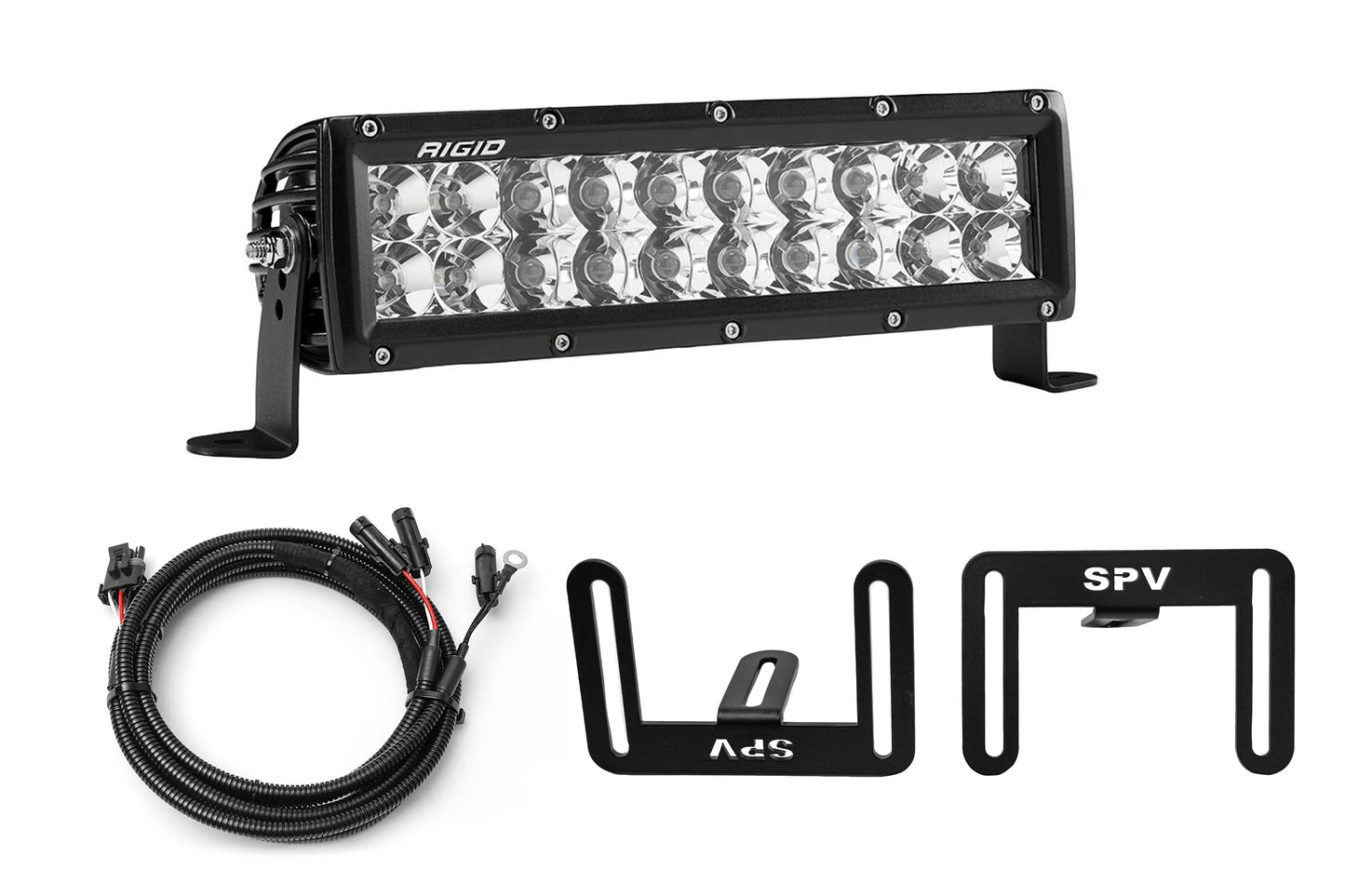 SPV Parts 2017-2020 Ford F-150 Raptor (FULL SIZE) 10'' LOWER Grille Light Bar Kit w/ Rigid Radiance LED (Behind Grille)