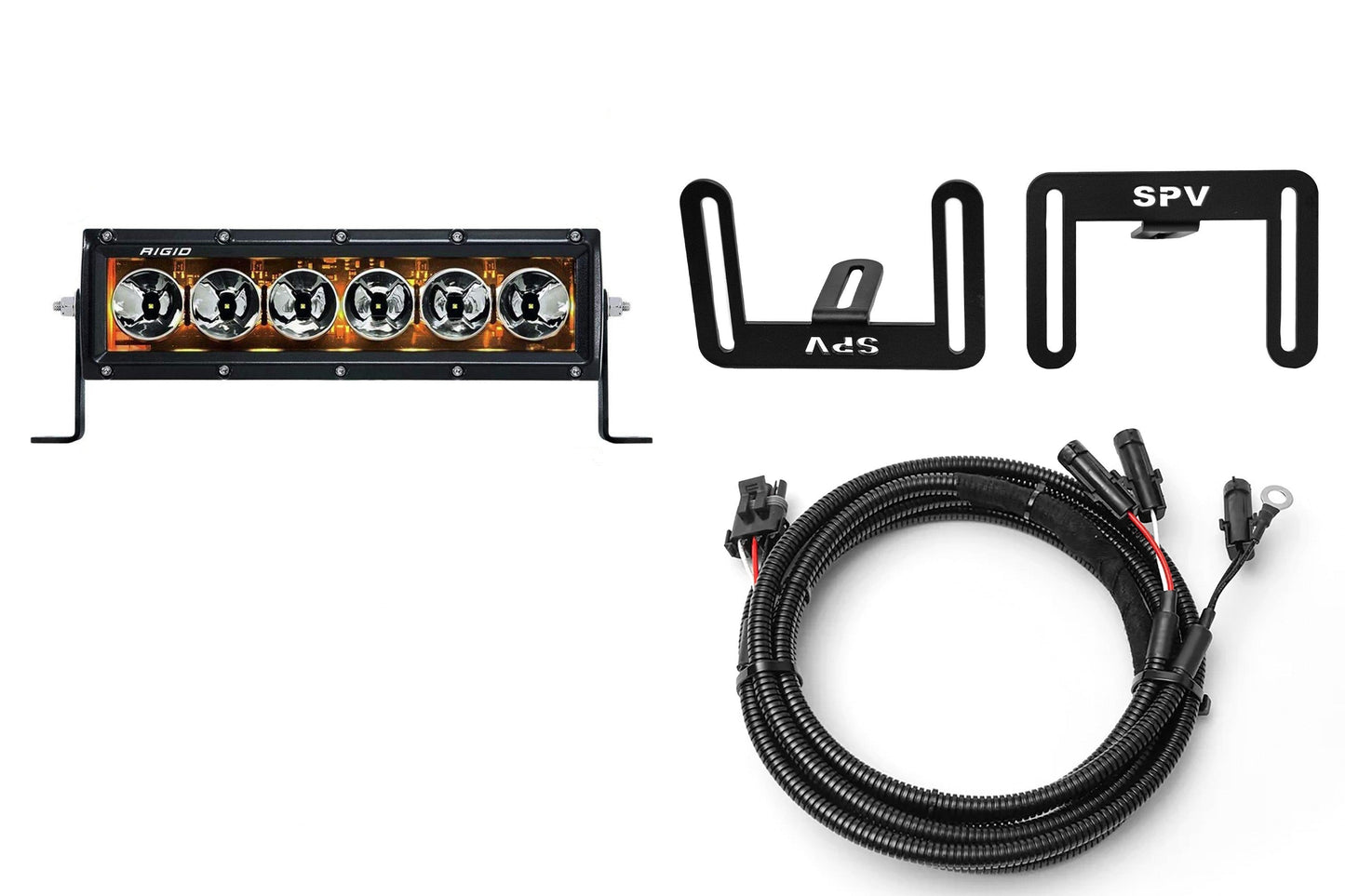 SPV Parts 2017-2020 Ford F-150 Raptor (FULL SIZE) 10'' LOWER Grille Light Bar Kit w/ Rigid Radiance LED (Behind Grille)