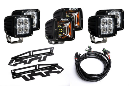 SPV Parts 2017-2020 Ford F-150 Raptor - NEW RGBW - Rigid Radiance/Scene Fog Amber LED Fog Light Kit Including Brackets