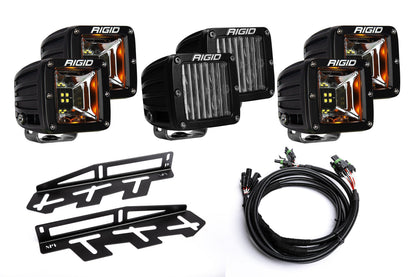 SPV Parts 2017-2020 Ford F-150 Raptor - NEW RGBW - Rigid Radiance/Scene Fog Amber LED Fog Light Kit Including Brackets