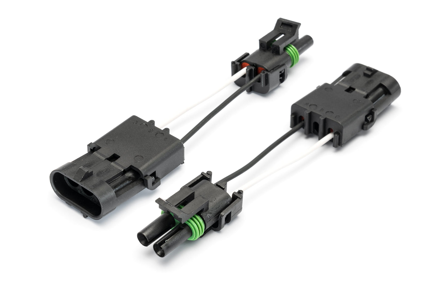 SPV Parts Harness 2 Pole WP Connector CROSSOVER Adapter SPLITTERS (Pair) - SPV Harness System (Works with MANY vehicles, See Details)