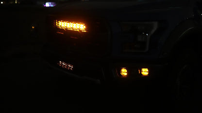 SPV Parts 2017-2020 Raptor (SLIM) 10'' LOWER Grille Light Bar Kit Rigid LED (Behind Grille)