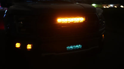 SPV Parts 2017-2020 Raptor (SLIM) 10'' LOWER Grille Light Bar Kit Rigid LED (Behind Grille)