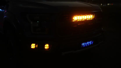 SPV Parts 2017-2020 Raptor (SLIM) 10'' LOWER Grille Light Bar Kit Rigid LED (Behind Grille)