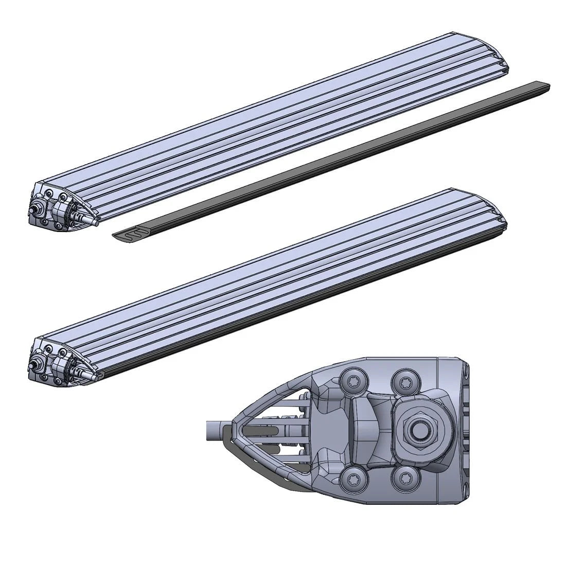 Rigid Industries 2021 Bronco Roof Rack Light Kit with a SR Spot/Flood Combo Bar Included - 46726