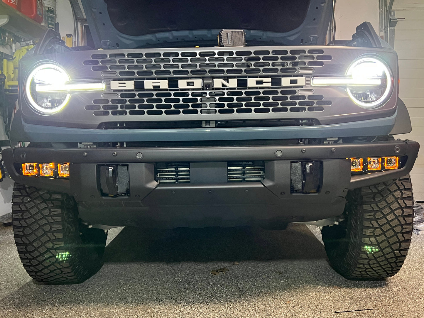 SPV Parts 2021-2026 Ford Bronco - NEW RGBW - Rigid Radiance/Scene Fog Light Kit w/amber backlight - Including Brackets/Harness (Modular Bumper, INCLUDING RAPTOR)