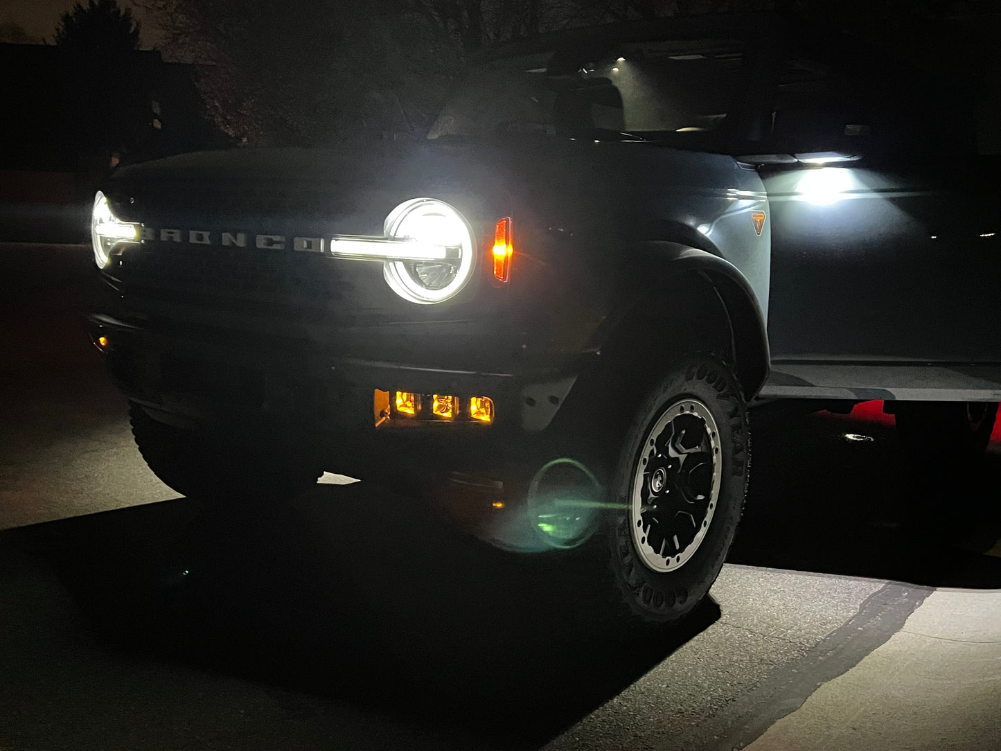 SPV Parts 2021-2026 Ford Bronco - NEW RGBW - Rigid Radiance/Scene Fog Light Kit w/amber backlight - Including Brackets/Harness (Modular Bumper, INCLUDING RAPTOR)