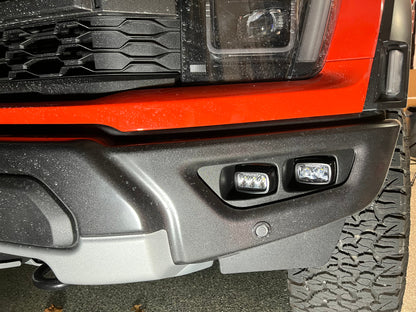 SPV Parts 2021-2026 Ford F-150 Raptor & Bronco Raptor OEM Fog Light Upgrade Kit with Brackets & Rigid SR-M Direct Replacement Lights