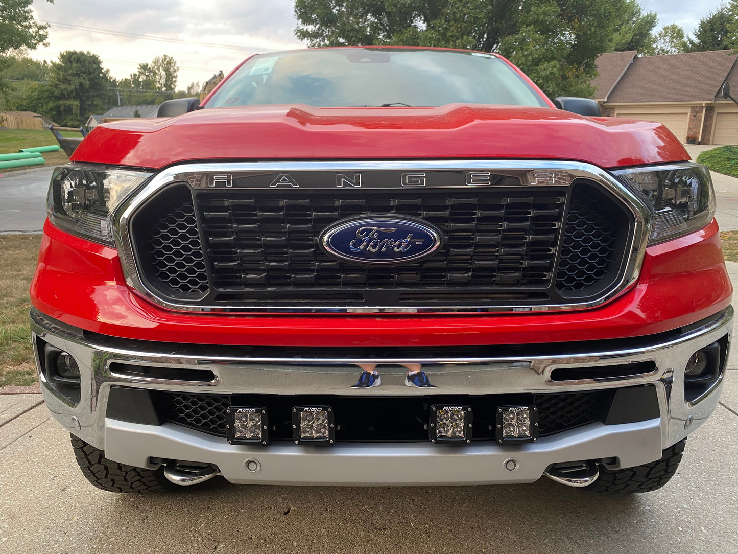 2019-2022 Ford Ranger Lower Bumper Grille Light Kit Rigid Pro D-Series