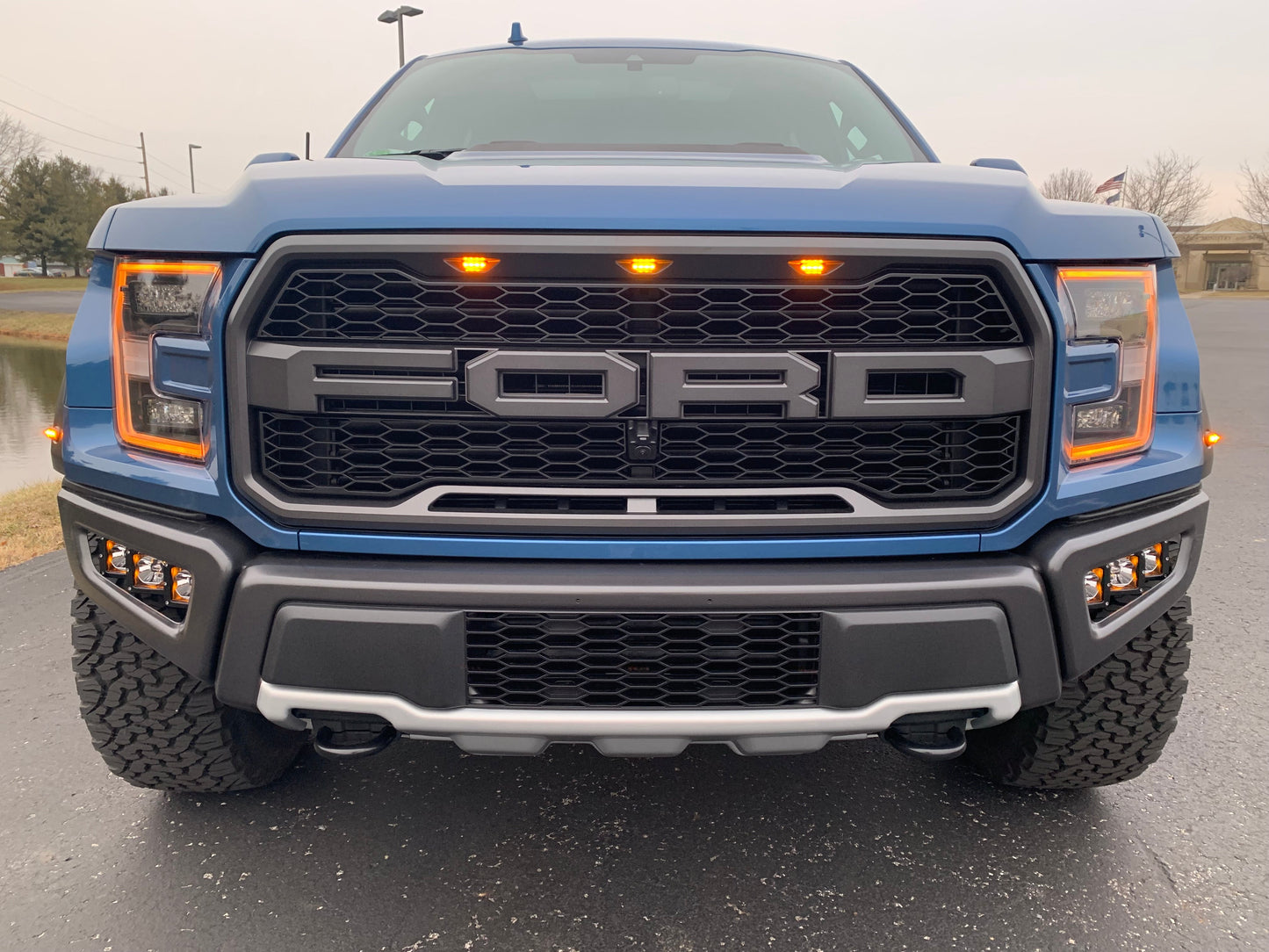 SPV Parts 2017-2020 Ford F-150 Raptor - NEW RGBW - Rigid Radiance/Scene Fog Amber LED Fog Light Kit Including Brackets