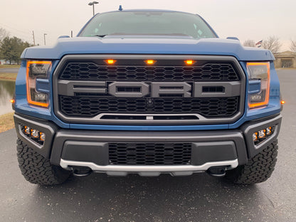 SPV Parts 2017-2020 Ford F-150 Raptor - NEW RGBW - Rigid Radiance/Scene Fog Amber LED Fog Light Kit Including Brackets