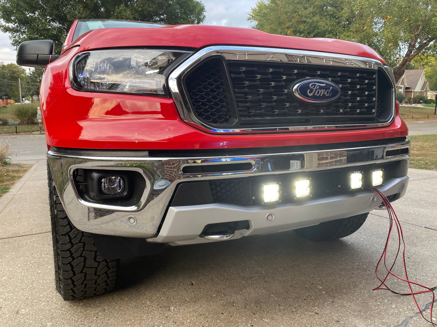 2019-2022 Ford Ranger Lower Bumper Grille Light Kit Rigid Pro D-Series