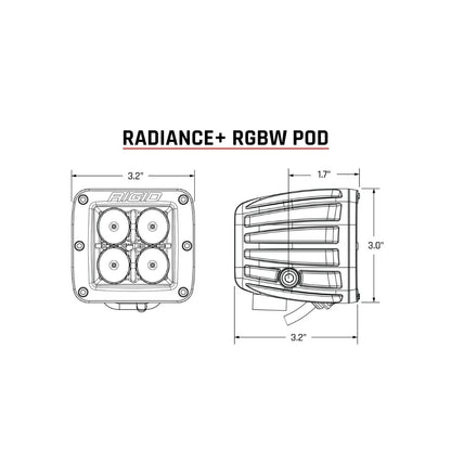 Rigid Industries RADIANCE POD Lights SURFACE MOUNT (SOLD IN PAIRS)