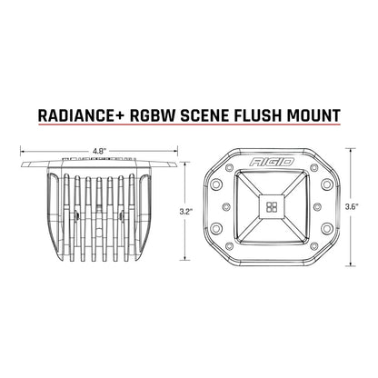 Rigid Industries Radiance+ SCENE RGBW FLUSH MOUNT LED Lights (Sold in Pairs)