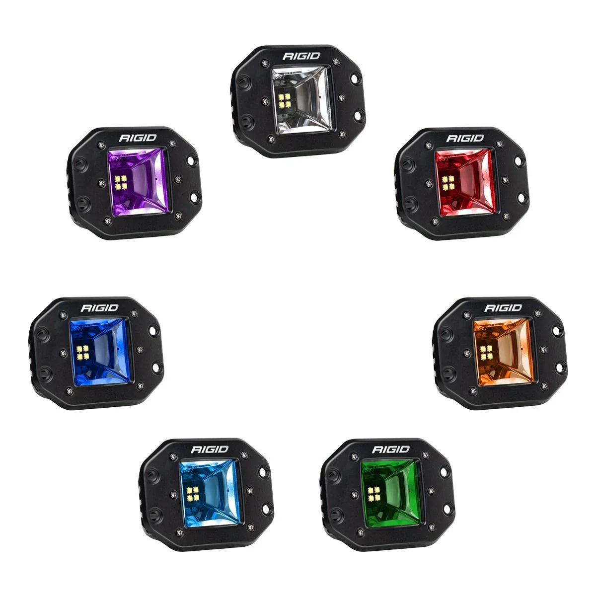 Rigid Industries Radiance+ SCENE RGBW FLUSH MOUNT LED Lights (Sold in Pairs)
