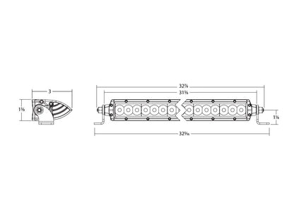 Rigid SR-Series AMBER Pro Light Bars (Sizes 20''-30'')