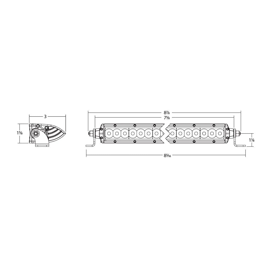 SR-Series SAE 6 Inch PAIR with AMBER PRO Lens