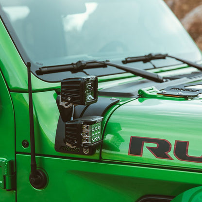 Rigid Industries 2018 Jeep Wrangler JL Cowl Mount Short Arms Standoff Pair Kit 41657